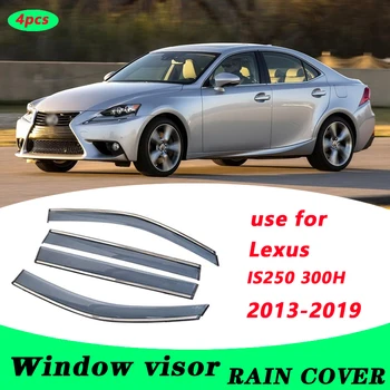 Lexus için IS250 2013-2019 IS300H Plastik Pencere Siperliği Havalandırma Tonları Güneş Yağmur Deflektör Guard 4 adet / takım