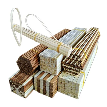 Lychee Ömrü 10 adet / grup Çok boyutlu Yuvarlak Kare bambu sopalar DIY El Sanatları Yapımı Modelleme Malzemeleri Ev Dekorasyon