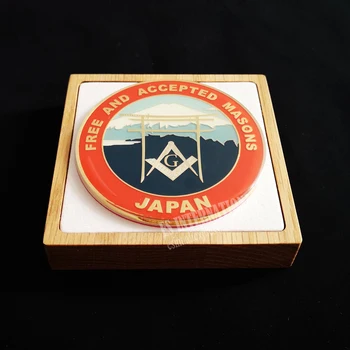 Masonik araç amblemi Japonya Fujiyama Rozeti Mason Mason Boyutu 3 