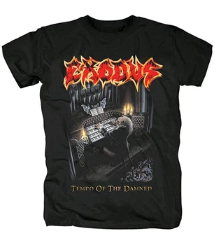 Metal Grubu Tees Kişiselleştirilmiş Exodus Tempo Lanetli T-Shirt Siyah (1)