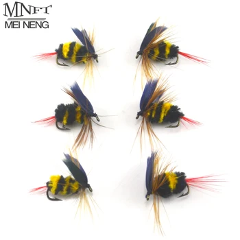 MNFT 6 Adet/grup Bumblebee Fly Fishing Sinekler Alabalık Bas Bumble Bee boyutu 10 # Fabrika Özelleştirmek Sinekler Lure Bait arı balıkçılık