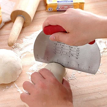 Mutfak Bakeware Pişirme Pasta Araçları Yarım Daire Paslanmaz Çelik Kek Hamur Kazıyıcı Tedbir cut chop Tereyağı Bıçağı
