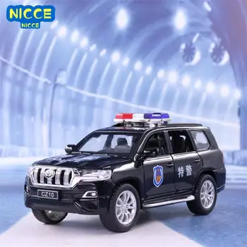 Nicce 1: 32 Toyota Prado Alaşım polis arabası Modeli Yüksek Simülasyon Off-road Özel Polis Oyuncaklar Çocuk Hediyeler için F288