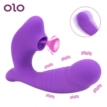 OLO Klitoris Enayi vajina masaj aleti Klitoris Stimülatörü Dil Yalama Vibratör bayanlara Seks Oyuncakları Giyilebilir Yapay Penis Vibratör Seks Shop