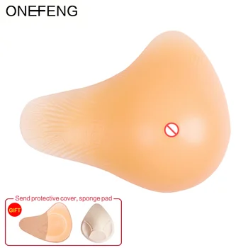 ONEFENG Yeni Tasarım Nefes Sahte Silikon Meme Formu Yapay Boob Protezi Mastektomi 180-600 g / adet