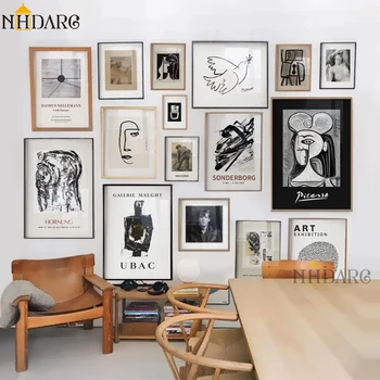 Ortaçağ Retro Tarzı Koleksiyonu Siyah Beyaz Sanatçılar Çalışır Tuval Baskı Boyama Posteri Resim Duvar Sanatı Oturma Odası Ev Dekor
