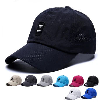 Pamuklu beyzbol şapkası Erkekler için Açık Balıkçılık Marka Şapka Örgü Nefes Esneklik Visor Havalandırma Ayarlanabilir Kadın Güneş Kapaklar CP006