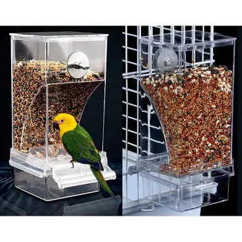 Papağan Otomatik Besleyici No-Mess Kuş Besleyici, Kafes Aksesuarları Muhabbet Kuşu Kanarya Cockatiel Finch Parakeet Gıda Kabı