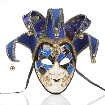 Parti Çatlak Maskesi Venedik Masquerade Maskeleri Tam Yüz Jester Joker Cosplay Duvar Maskesi Cadılar Bayramı Karnaval Sanat Dekorasyon Hediye