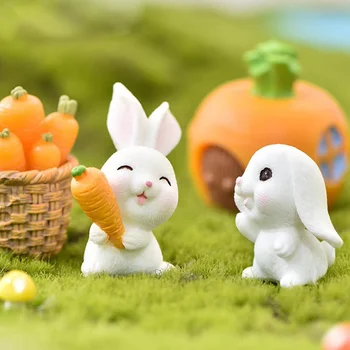 Paskalya tavşanı Kek Süslemeleri Tavşan Hayvan Süsler Kek Topper Mutlu Doğum Günü partisi Dekoru Çocuk Bebek Duş Pişirme Malzemeleri