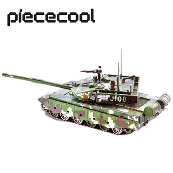 Piececool 3d Metal Bulmacalar Muharebe Tankı Modeli Kitleri DIY Yetişkin Zeka Oyuncaklar Doğum Günü Hediyeleri için