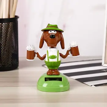 Plastik güneş Enerjisi bira köpek araba süsleme ev dekor Flip Flap Pot salıncak oyuncak