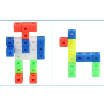 Plastik Çocuk Birbirine Matematik Bağlantı Küpleri Blokları Çocuklar Erken Eğitim Sayma Zeka Oyuncakları Bağlantı Küpleri