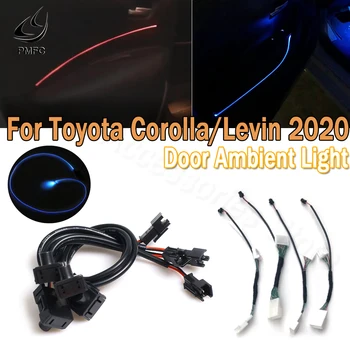 PMFC LED 4 Kapı ortam ışığı kapı ışık araba iç atmosfer çizgili lamba buz mavisi / 64 Renk Toyota Corolla / Levin 2020