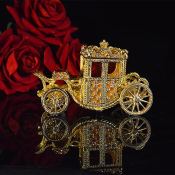 QIFU Yeni Gelmesi Yüksek Kaliteli Kraliyet Arabası Koleksiyonu Ev Mücevher Kutusu Dekor Hediyeler