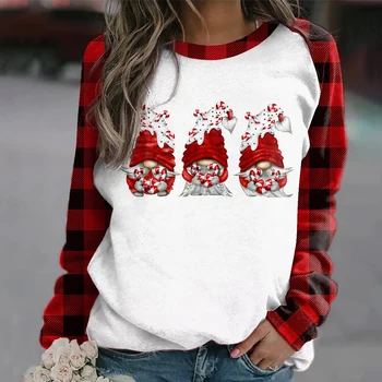 Ruhu Baskı Hoodies Kadın Moda Merry Christmas Hoodie Kadın Terlemeleri O-Boyun Uzun Kollu Hoodie Sonbahar Kış Ceket Tasarımı