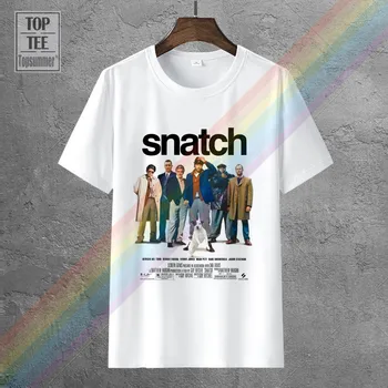 Snatch Film Afiş T Shirt Beyaz Tüm Boyutları Baskılı Erkek kısa kollu t-shirt Komik Tee Gömlek