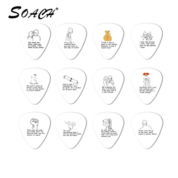 SOACH 10 ADET 0.71 mm 1.0 yüksek kaliteli gitar seçtikleri iki yan seçim aletleri atasözü küpe DIY Mix pick gitar aksesuarları