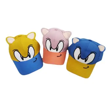 Sonic Cartoon şapka plaj Şapka Güneşlik Açık Yeni Çocuk Kız Bebek şapka Çocuk Pamuk Güneş Şapka Bebek Çocuk 2022 