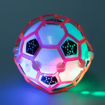 Sıçrama Çocuk çılgın elektrikli aydınlık futbol oyuncak dans müzik futbol kabarık topu oyuncaklar Yendi