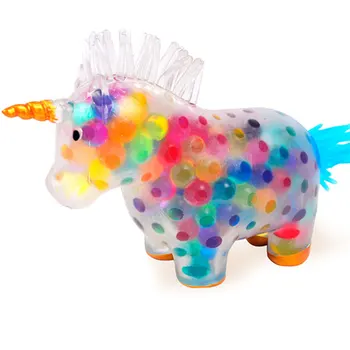 Topları Ruh Unicorn Sizin Sık Oyuncak Heal Topu Oyuncak Unicorn Fidget Stres ve Anksiyete Yardım Renkli Jel Unicorn Stres Oyuncak Su