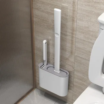 Tuvalet Fırçası Su Sızdırmaz Taban Duvar Asılı Tuvalet Fırçası Silikon Kıllar Zemin Temizleme Fırçası Banyo Aksesuarları