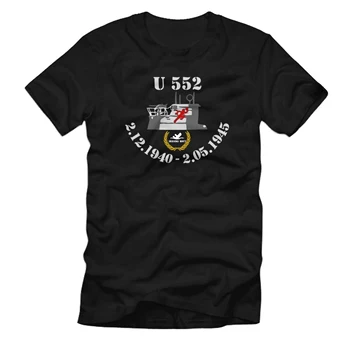 U 552 Deutsches U-Boot Vom Typ VII C Marine WK 2 Roter Teufel T-Shirt. Premium Pamuk Kısa Kollu O-Boyun Erkek T Shirt Yeni S-3XL