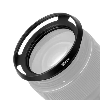 Ultra ince Hiçbir Karanlık Geniş Açı Lens Hood Vida Bacalı Koruyucu Leica 37 40.5 49 52 55 58 67mm Canon Sony nikon kamera
