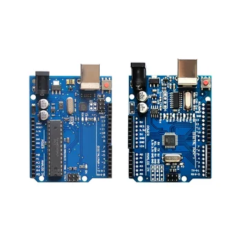 UNO için R3 MEGA328P CH340 CH340G ATMEGA16U2 + MEGA328P Çip Arduino UNO için R3 Geliştirme kurulu + USB kablosu IC Modülü Diy kiti