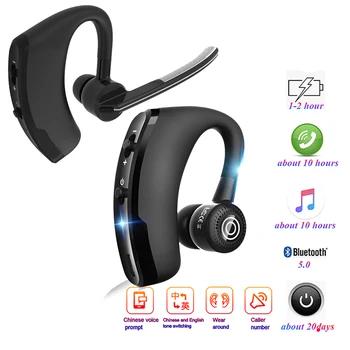 V8 rtSpo Bluetooth Kulaklık Kablosuz Stereo HD Mikrofon Kulaklık Bluetooth Eller Araç Kiti İçin Mic İle iPhone Samsung Huawei Telefon