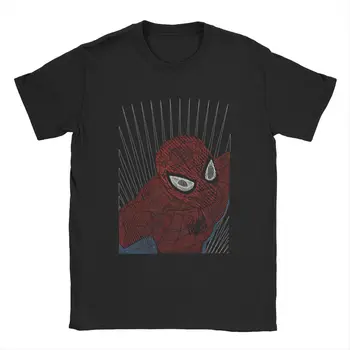 Vintage Disney Örümcek-Adam Spidey Anlamda T-Shirt Erkekler için Yuvarlak Boyun %100 % Pamuk T Gömlek Kısa Kollu Tee Gömlek 4XL 5XL Giysileri
