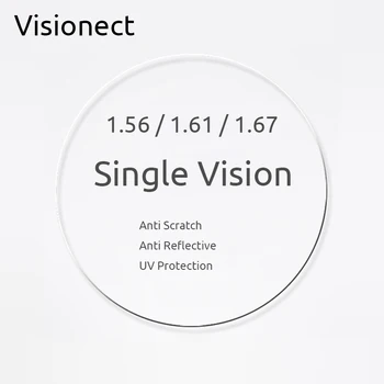 Visionect 1.56 1.61 1.67 Tek Vizyon Reçete Optik Gözlük Lensler Anti Yansıtıcı Miyopi Veya Okuma Presbiyopi