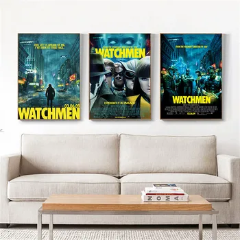 Watchmen Film Film Beyaz Kaplamalı kağıt afiş Dekoratif duvar tuvali Sticker Ev Bar Sanat Posterleri