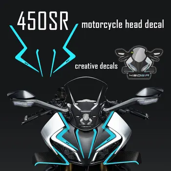 Yansıtıcı Motosiklet Ön Kaporta Sticker Dekorasyon Şerit Çıkartma Aksesuarları Su Geçirmez Kafa Cam CFMOTO 450SR