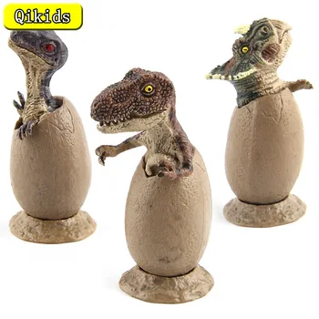 Yeni 3 adet/takım Dinozor El Yapımı Modeli Yarım Yumurtadan dinozor yumurtası oyuncak figürler Modeli Ayaklı Komik Oyuncaklar Erkek Kız Çocuk Hediye