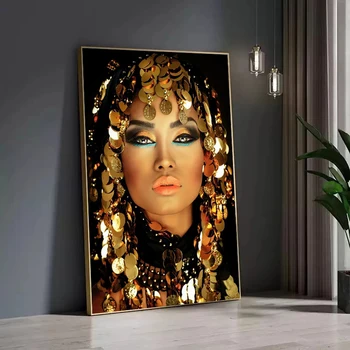 Yeni 5D Diy Elmas Boyama Altın sequins Seksi Kadın Çapraz Dikiş Tam Kare Yuvarlak Rhinestone Nakış Mozaik Kiti Ev Dekor