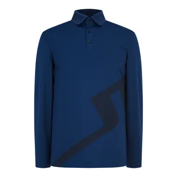 Yeni golf uzun kollu gömlek erkek golf uzun kollu gömlek logo baskı ile golf spor sonbahar