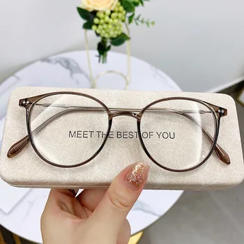 Yeni Moda Anti-Blu-Ray Kadın Gözlük Retro Miyopi Erkek Gözlük Çerçevesi Trend Optik Bilgisayar Şeffaf Evrensel Gözlük