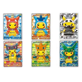 Yeni Pokemon Kartları Japonya Pikachu cosplay Luigi Magikarp Rayquaza Charizard DIY Koleksiyon Kartı çocuklar için doğum günü hediyesi