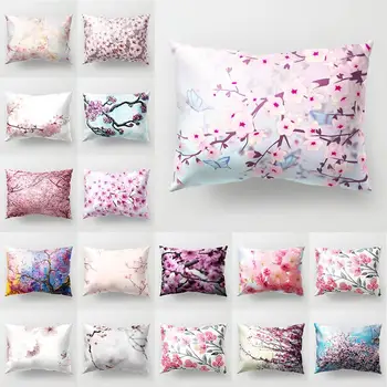 Zarif Moda Oturma Odası Dikdörtgen kanepe minder örtüsü Renkli Çiçek Şube Sanat Yatak Odası Dekoratif Yastık Örtüsü