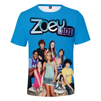 Zoey 101 Tshirt 3D O-boyun Kadın erkek Gömlek Yaz Kısa Kollu Harajuku Moda Streetwear Amerikan Komedi TV Serisi Elbise