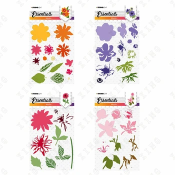 Çiçek Anemon Dahlia Manolya Yeni Katmanlı Şablonlar Boyama Dıy Karalama Defteri Boyama Kabartma Kağıt Kartı Albümü Zanaat Dekoratif