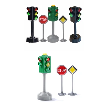Çocuk gerçekçi trafik ışıkları aletleri eğitim seti oyuncaklar masa oyunları beyin eğitim malzemeleri