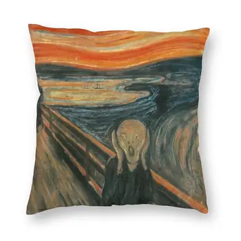 Çığlık Tarafından Edvard Munch minder örtüsü 40x40 Dekorasyon Baskı Ünlü Yağlıboya Atmak Yastık Kılıfı için Kanepe Araba Koltuğu İki Yan